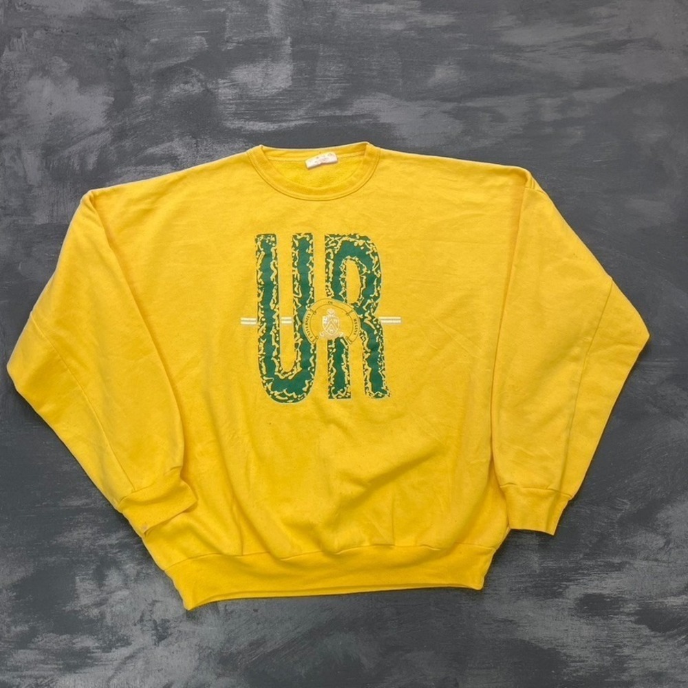 Vintage University of Regina Sweatshirt Men XL Yellow 1990s Club Victory